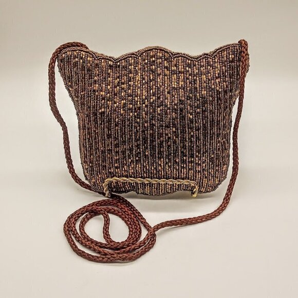 Vintage Magid Bronze Beaded Crossbody Bag - Picture 2 of 8